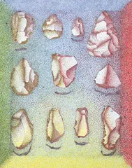 Susanne K. Arnold, FOUR-COLORED FLINTS, identified, Color ink