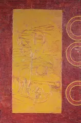 Abstract by Joyce Plath, Oil on canvas, offered Jul 2013