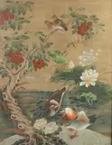 Chinese School, Mandarin Ducks and Pigeons
