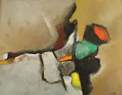 Lain Singh Bangdal, Abstract, Oil on canvas