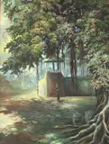 Sugiman Saman, Kul-Kul Tower, Oil on canvas