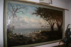 G.A. Kadir, Pelabuan Ratu, Oil on canvas