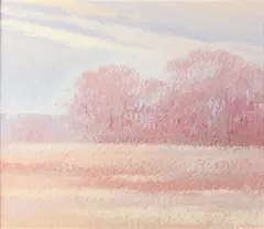 Winter Pastures by George T. Thurmond, Oil on board, sold Sep 2013