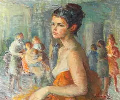 J. Luna, Dream of Adolescence, Oil on canvas