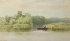 G.T. Noel, Fishing, Watercolor