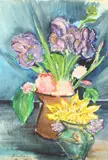 Agnes Ainilian, Floral Still Life, Watercolor