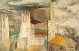 Wilson Bassett, Cathedral at Burgos, Oil on canvas