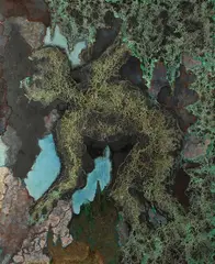 Jerzy Tchorzewski, Czeowiek Przestrzen, (Man in Space), Oil on canvas