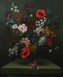 Jacob van Doost, Floral Bouquet, Oil on canvas