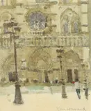 Ken Howard, Notre Dame, Watercolor