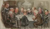 Frank Reynolds, Untitled, THE PUNCH BOWL, watercolor