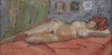 Gabriel Spat, Nu Allonge, Oil on board