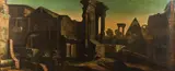 Viviano Cadazzi, Italiante Capriccio with Figures, ITALIANTE CAPRICCIO WITH FIGURES, oil on canvas