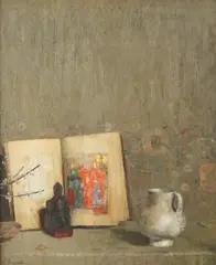 Hovsep Pushman, Old Persian Book, Oil on canvas