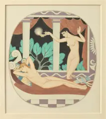 Love Himself Reclined There by Edmund Dulac, Watercolor, offered Sep 2013