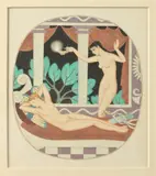 Edmund Dulac, Love Himself Reclined There, Watercolor