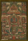 Tibetan Thanka, Life of Buddha, Ink and color on cloth