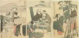 Kitagawa Utamaro, Weavers, Nine woodblock prints