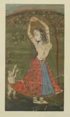 Anonymous, Dancer, Ink and color on paper