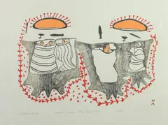 Ulayu Pingwartok, Untitled, INSIDE OUR TUPIK, signed, titled, dated 1977, located Dorset and numbered 45/50 in pencil lower margin