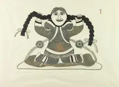 Egevadluq Ragee, Untitled, WOMAN WITH BRAIDS, signed, titled, dated 1976, located and numbered 40/50 in pencil lower margin