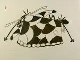 Napachie Pootoogook, Untitled, OUR SUMMER TENT, signed, titled located, dated 1977 and numbered 41/50 in pencil lower margin
