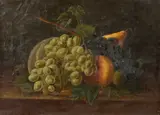 Frederick William Billing, Still Life with Grapes, Oil on canvas