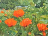 Poppies by Gavriil V. Sorokoletov, Oil on board, sold Nov 2013