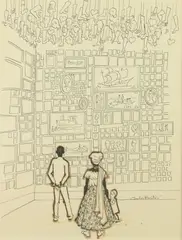 Carlos Bastos, The Gallery, Pen and ink