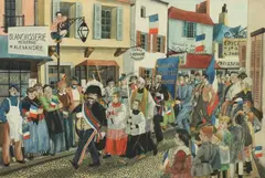 Page Cary, Bastille Day, Watercolor