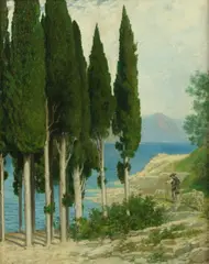 Hans Roesche, Scene of GARDA, Oil on canvas