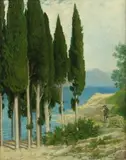 Hans Roesche, Scene of GARDA, Oil on canvas