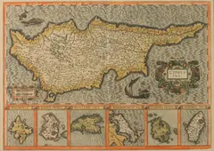 Gerardus Mercator, Cyprus, Information affixed to reverse of frame prepared by the Phildadelphia Print Shop