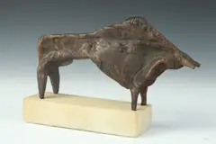 Greek School, The Bull, Bronze - Height: 6 in