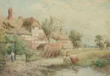 Stephen J Bowers, THE LAST CART LOAD and A SUSSEX HOMESTEAD: TWO WORKS, Watercolor