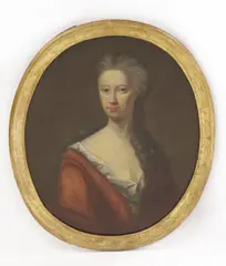 Jonathan Richardson, Untitled, in a red dress oil on canvas