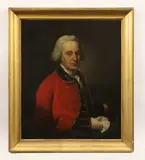 Joseph Wright of Derby, Untitled, in a painted stone cartouche oil on canvas 76.2 x 63.5cm Provenance: Anon. sale