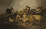 Alfred Morris, Untitled, oil on canvas 76 x 122cm