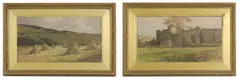 Thomas William Hammond, Untitled, pastel 44 x 80cm and 44 x 79cm (2)