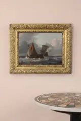 Wigerus Vitringa, Untitled, 1657-1721) Shipping in choppy seas oil on panel 34 x 44.5cm