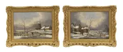 A Godchaux, Untitled, oil on canvas 24 x 32.5cm (2) Provenance: The Estate of Mrs Althea Lloyd.