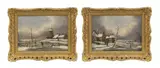 A Godchaux, Untitled, oil on canvas 24 x 32.5cm (2) Provenance: The Estate of Mrs Althea Lloyd.