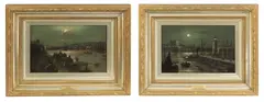 Wilfred Jenkins, Untitled, oil on board 23 x 33cm (2) Provenance: The Estate of Mrs Althea Lloyd.