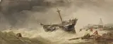 Alfred Herbert, Untitled, watercolour with scratching out 32 x 80.5cm