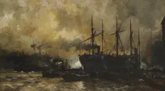 Charles Dixon, Untitled, oil on canvas 46 x 81.5cm