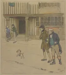 Untitled by Cecil Aldin, pen and ink and watercolour 26 x 23cm, sold Apr 2023