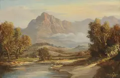 Untitled by Gabriel de Jongh, oil on canvas 69 x 120cm, sold Apr 2023