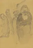Jacob Steinhardt, Untitled, pencil and wash 13.7 x 9.5cm