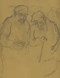 Jacob Steinhardt, Untitled, pencil 12 x 9cm