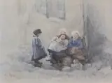 Mortimer Luddington Menpes, Untitled, watercolour 9.7 x 12.8cm Provenance: Anonymous sale